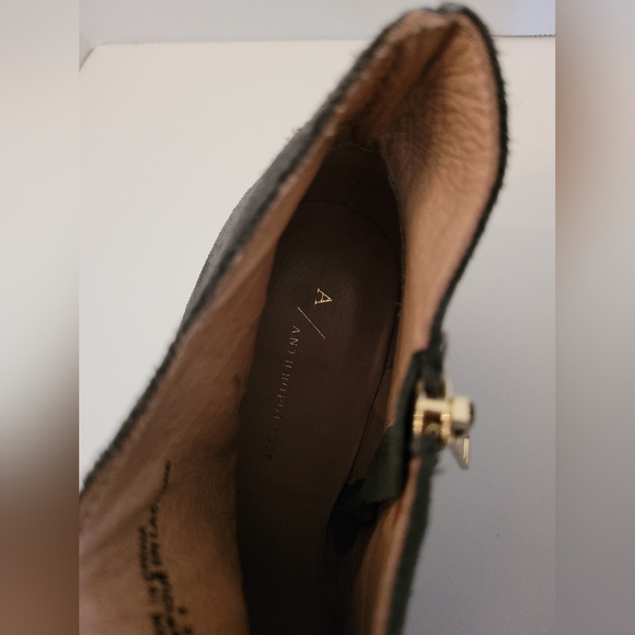 Anthropologie Wonderlust Charcoal Suede Ankle Booties 9 - Picture 11 of 12